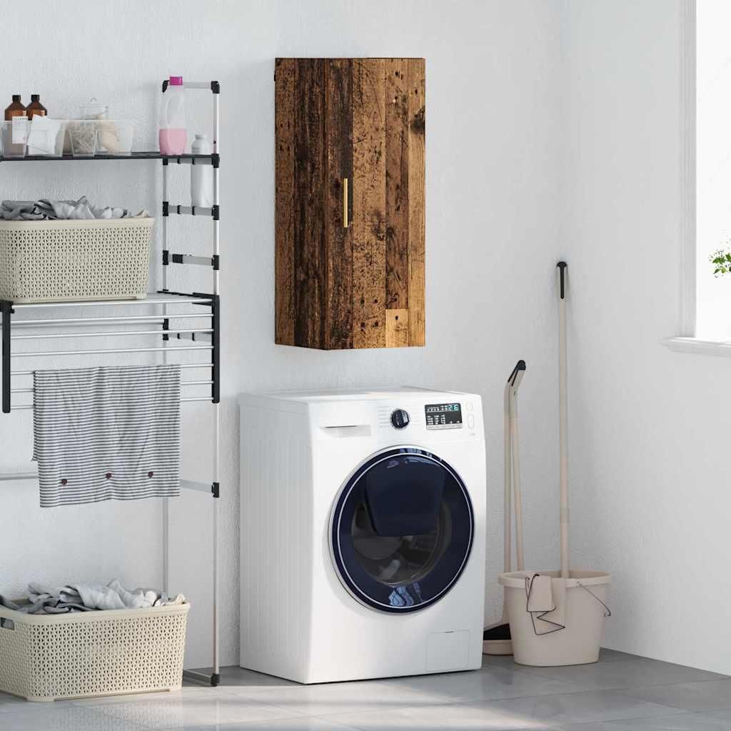 "Schlussverkauf" Wandschrank 1 PC - Mit Stauraum - Altholz 34,5x34x90 cm Holzwerkstoff C7130