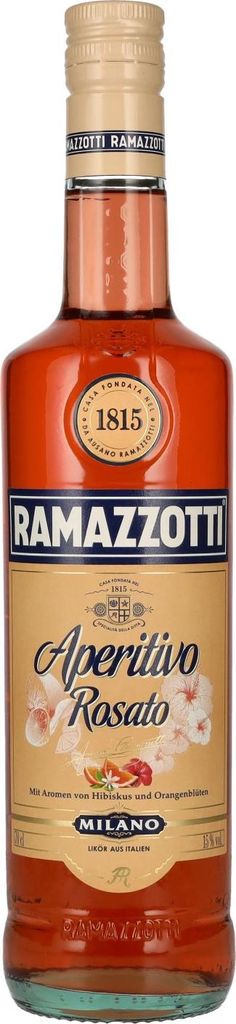 Ramazzotti Aperitivo Rosato aux arômes d'hibiscus et de Image du produit 