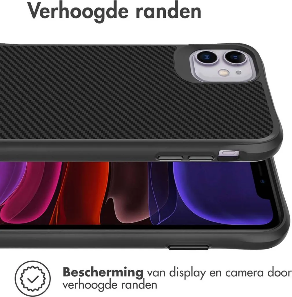 Custodia imoshion iPhone 11 Ibrida Carbonio - Massima Resistenza Nero - 15