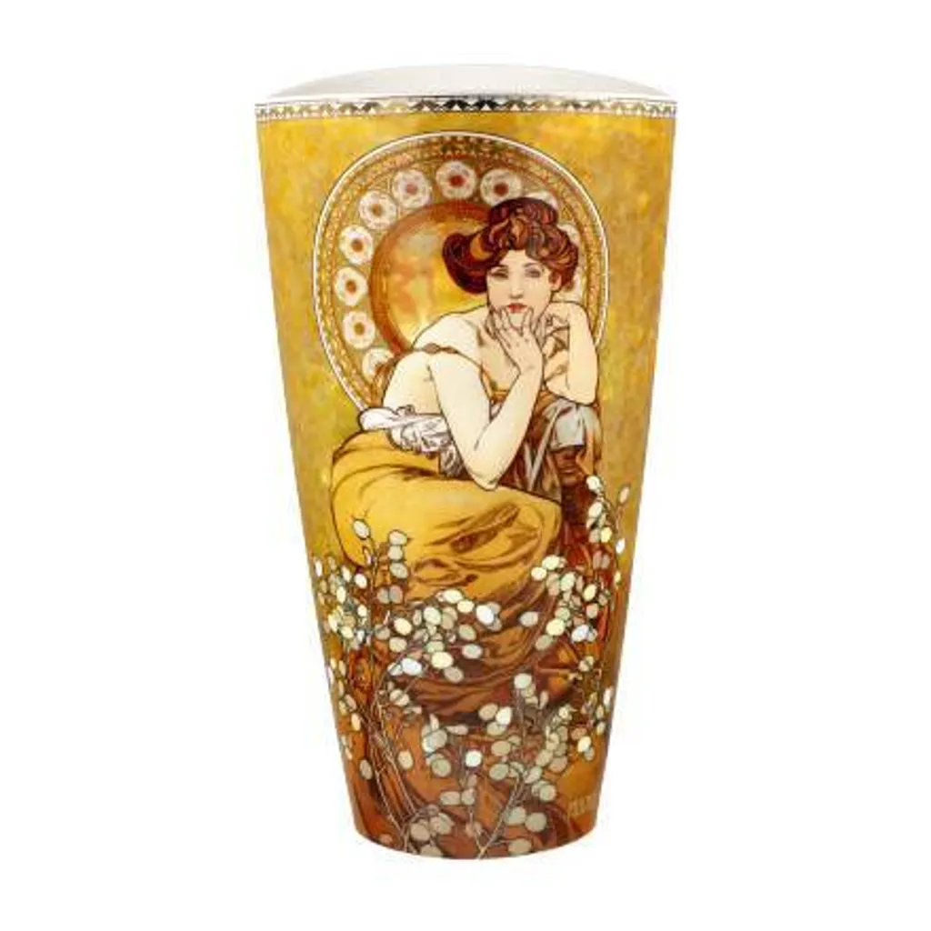 Vase artistique Goebel Mucha Topas 28 cm : l'objet d'art stable et durable