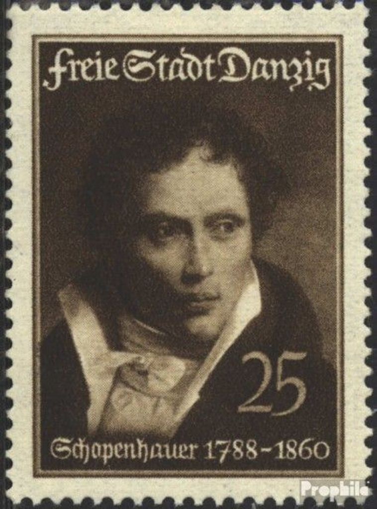 Briefmarken Danzig 1938 Mi 282 gestempelt Schopenhauer
