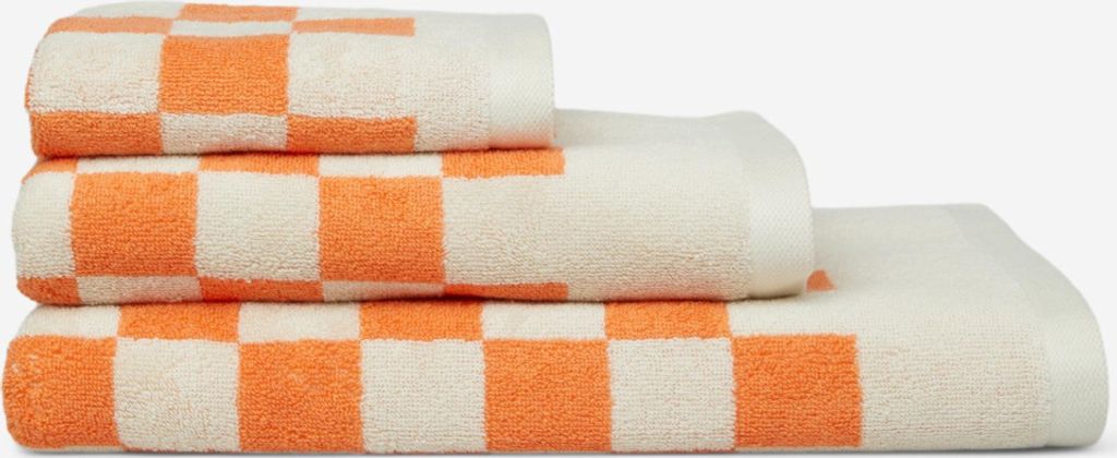 Marc O' Polo Handtuch Checker Towel Farbe Melon Größe 50x100