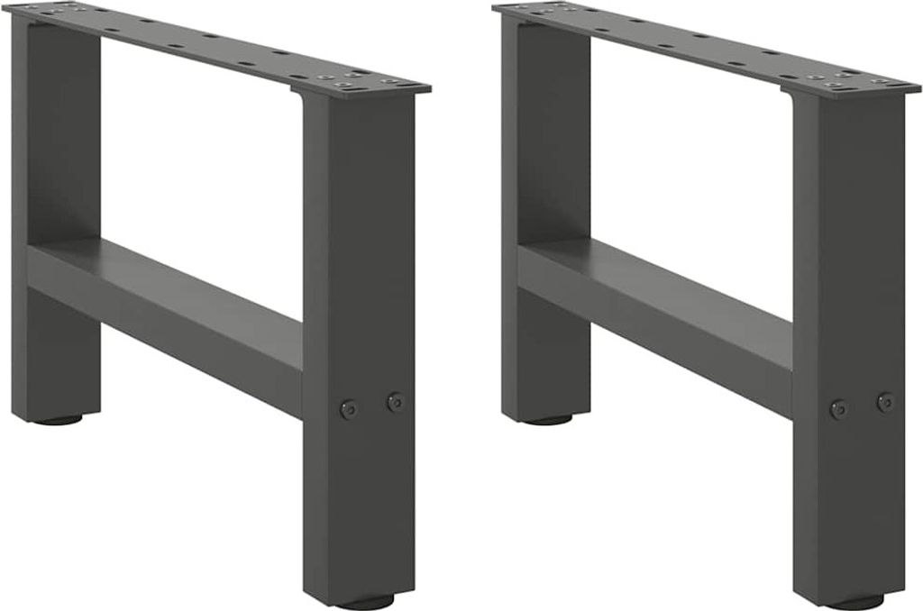 Couchtischbeine Anthrazit 2 Stk. 50x(30-31) cm Stahl