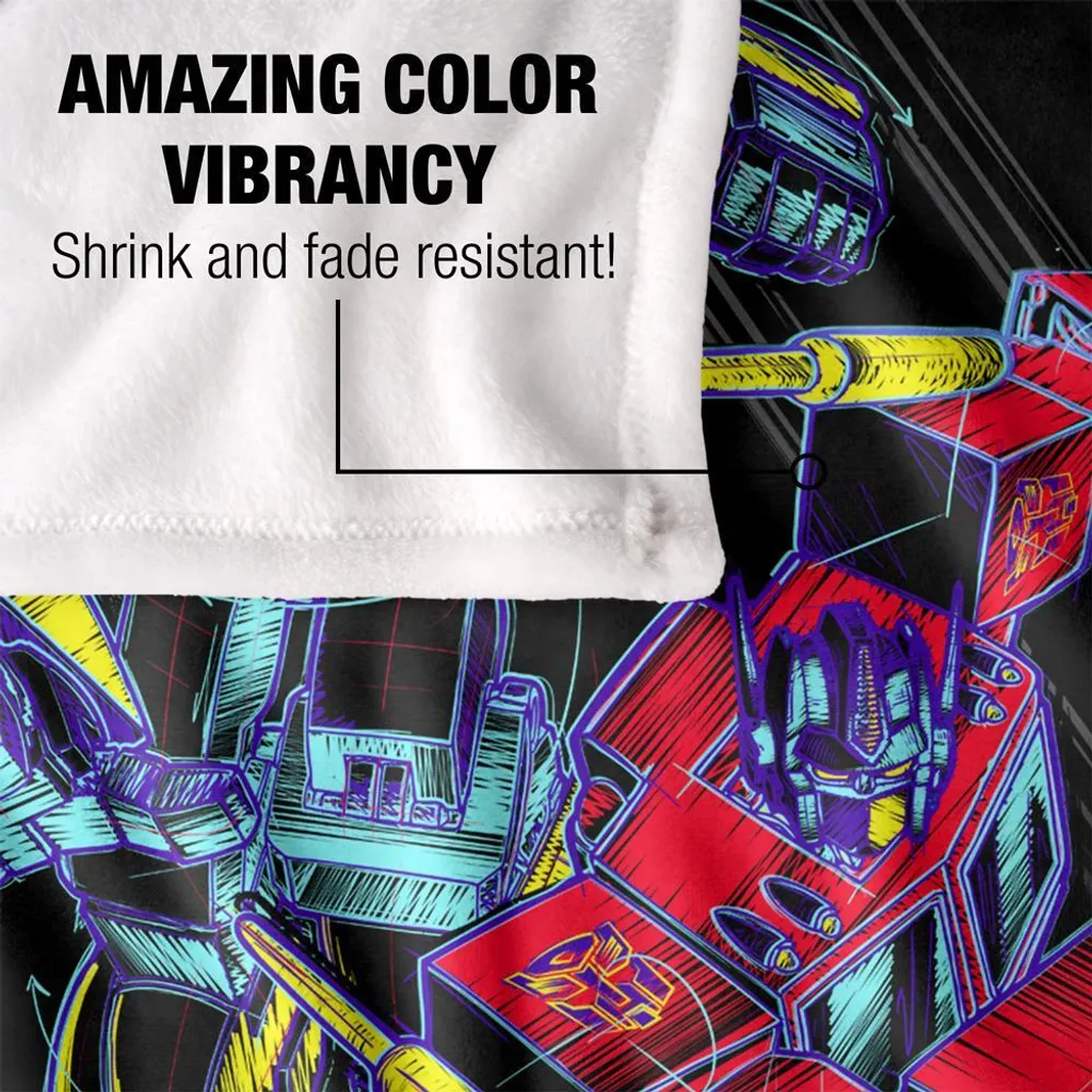 Plaid Transformers Multicolore - Couverture de Lit Douce pour Enfant
