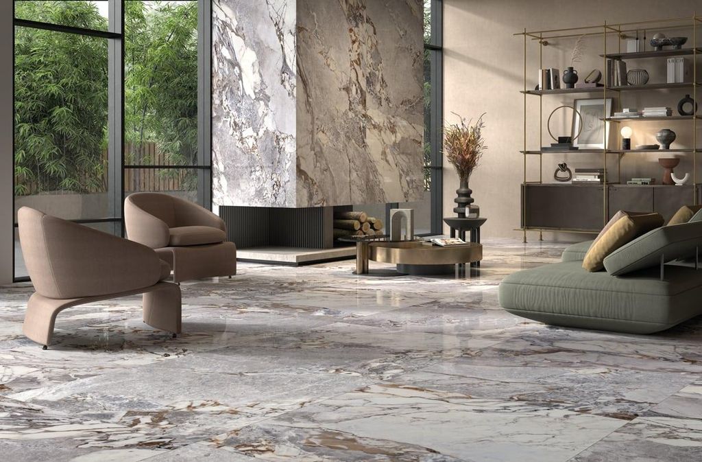 Fliesen Marmoroptik Grau 120x120 cm CASA39 La Faenza Aesthetica