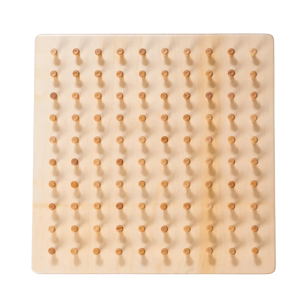 Géoboard Montessori 32x32cm en bouleau durable pour enfants curieux
