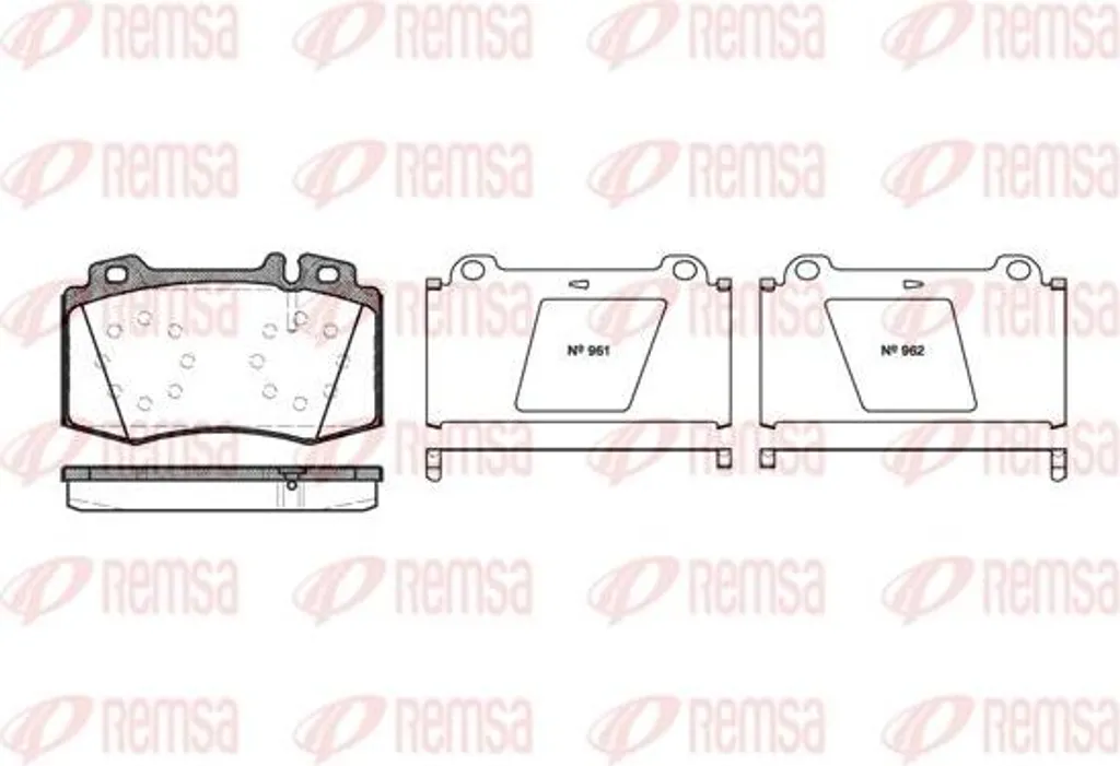 Plaquettes de frein pour Mercedes Classe E et Classe M REMSA 0769.00 OE 0034