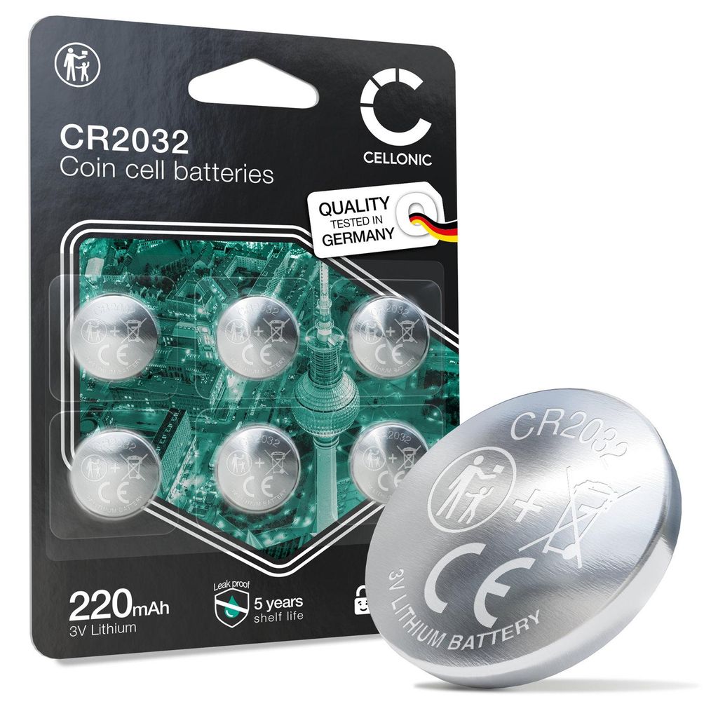CELLONIC CR2032 Pile bouton Calculatrices- 6x Image du produit 