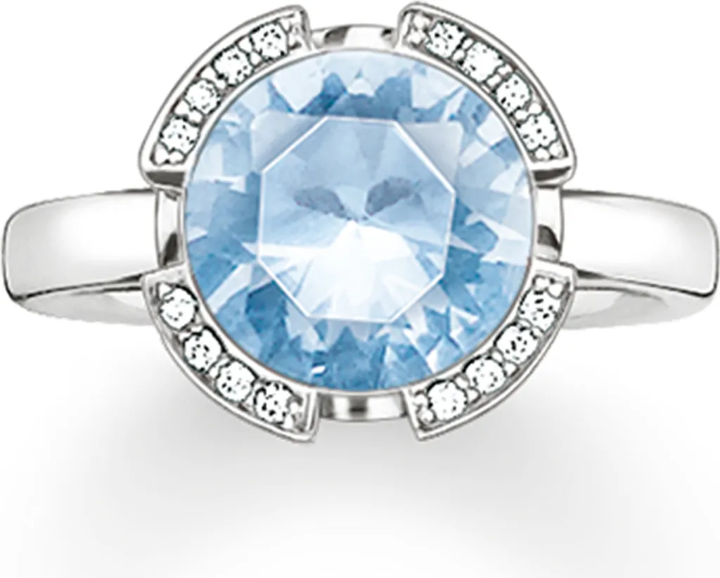 Thomas Sabo Anello Luce d'Estate Spinello Azzurro Argento 925