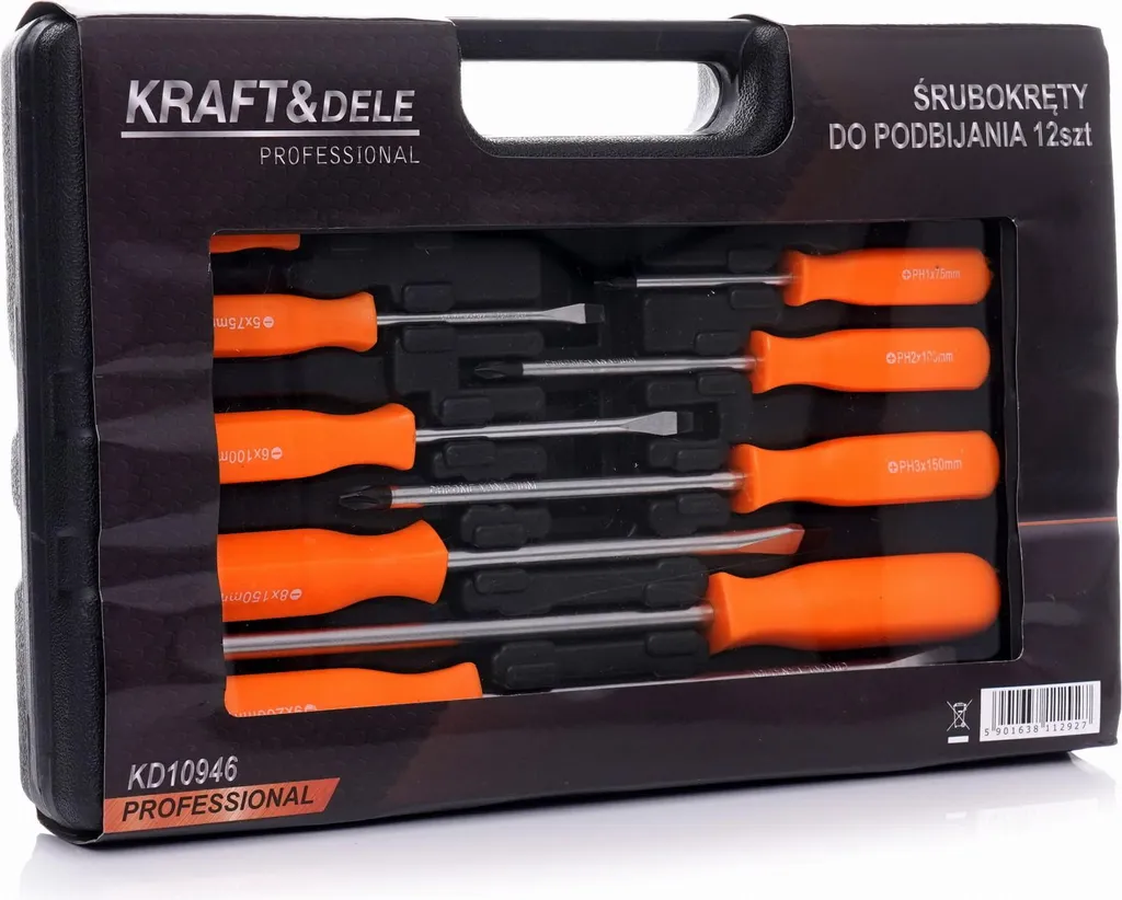 Tournevis à Frapper pour Mécanique Auto et Moto Kit Kraft & Dele 12 pcs
