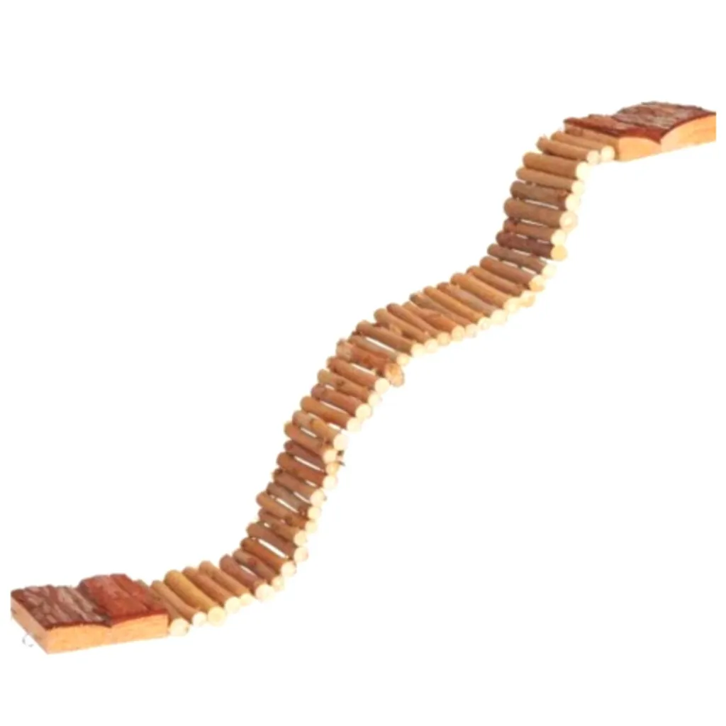 Ponte per Pappagalli in Legno Naturale - Accessorio per Gabbie Medie e Piccole