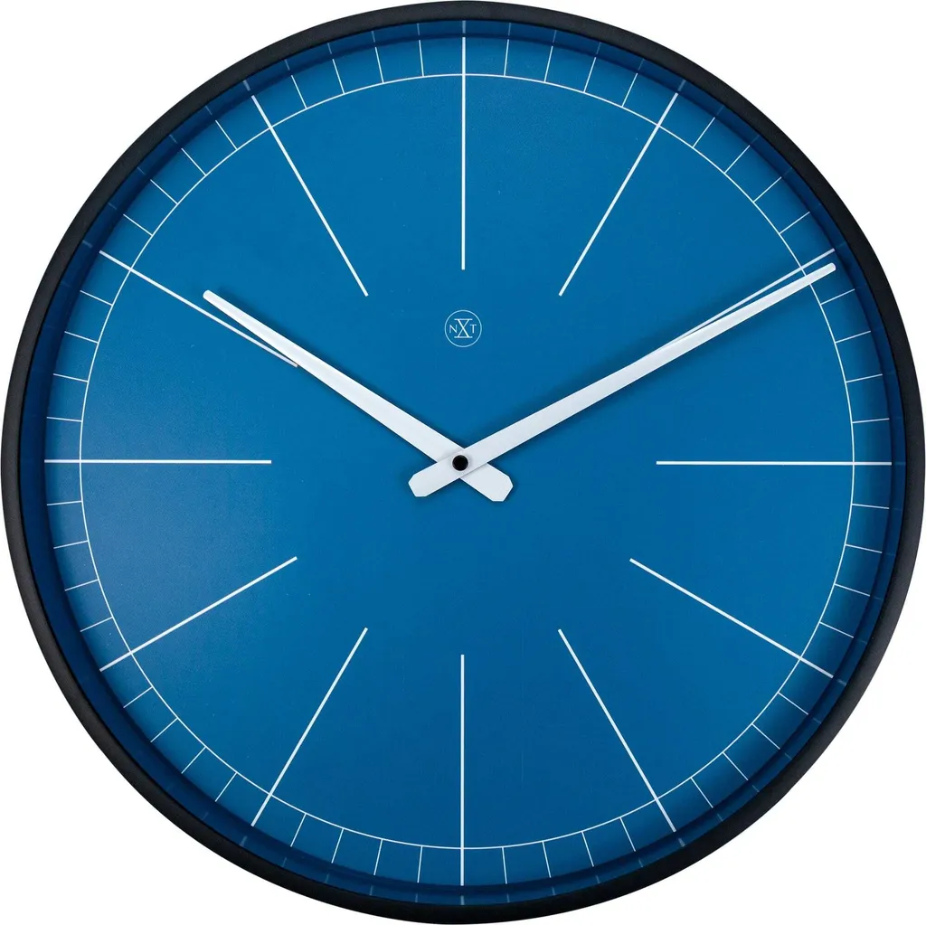 Horloge murale nXt Ethan 40cm noire avec cadran lisible et design épuré