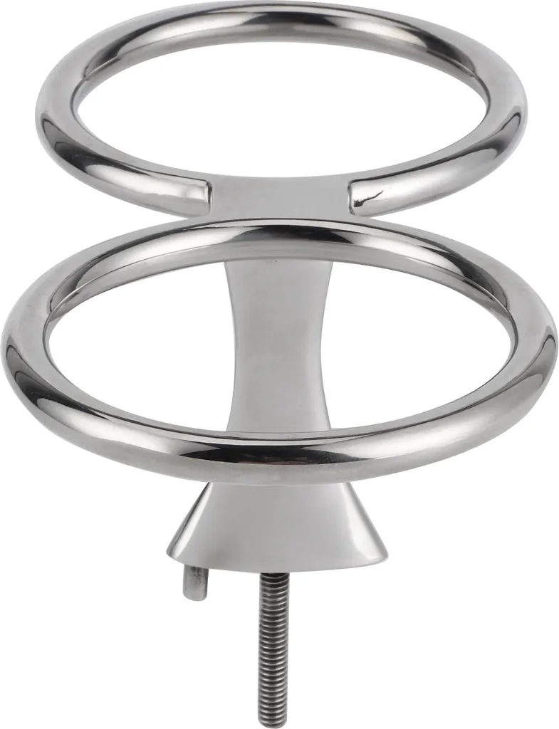 Porte-gobelet double anneau en acier inoxydable 316 pour bateau et yacht