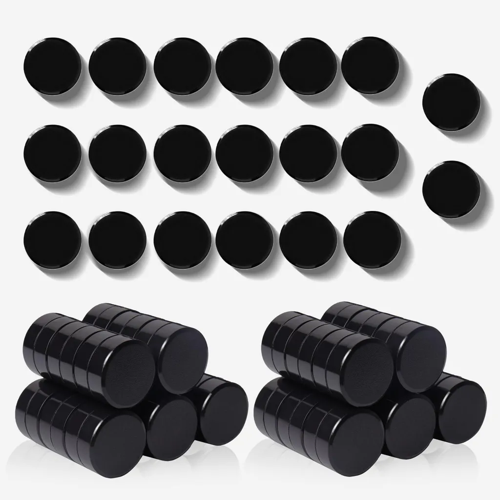 Aimants Magnétiques pour Cuisine et Bureau : 80 Pièces Noires Solides