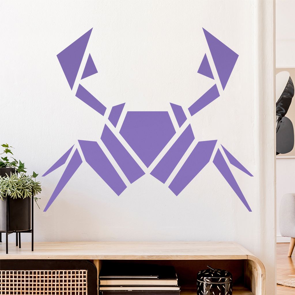 Papierfalten Krabbe Wandtattoo Wandaufkleber Wall Sticker - Dekoration, Küche, Wohnzimmer, Schlafzimmer, Badezimmer
