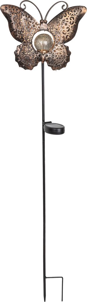 HI LED Solar Gartenstecker Schmetterling 102cm Produktbild 