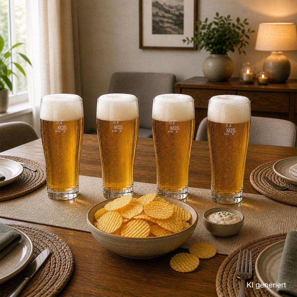 48er Set Willibecher 0,4 L geeicht Bierglas Trinkglas