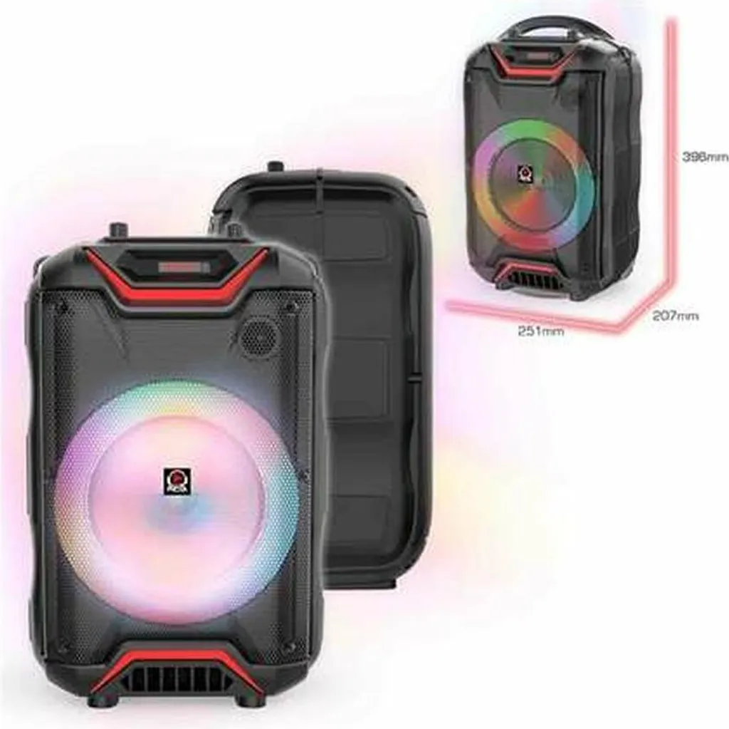 Haut-parleur Bluetooth Reig 20 W avec batterie rechargeable noire