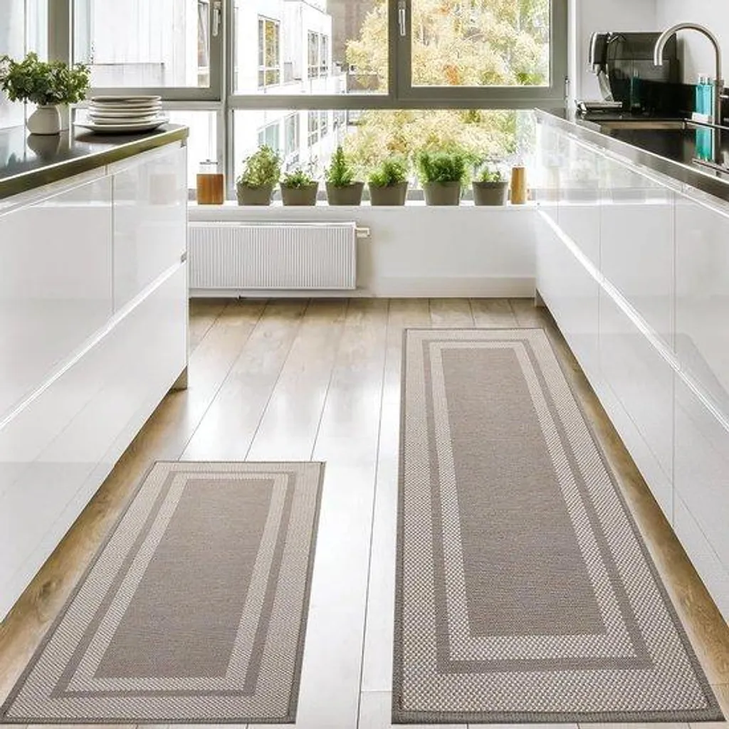Tapis de cuisine lavables et biodégradables antidérapants lot de 2
