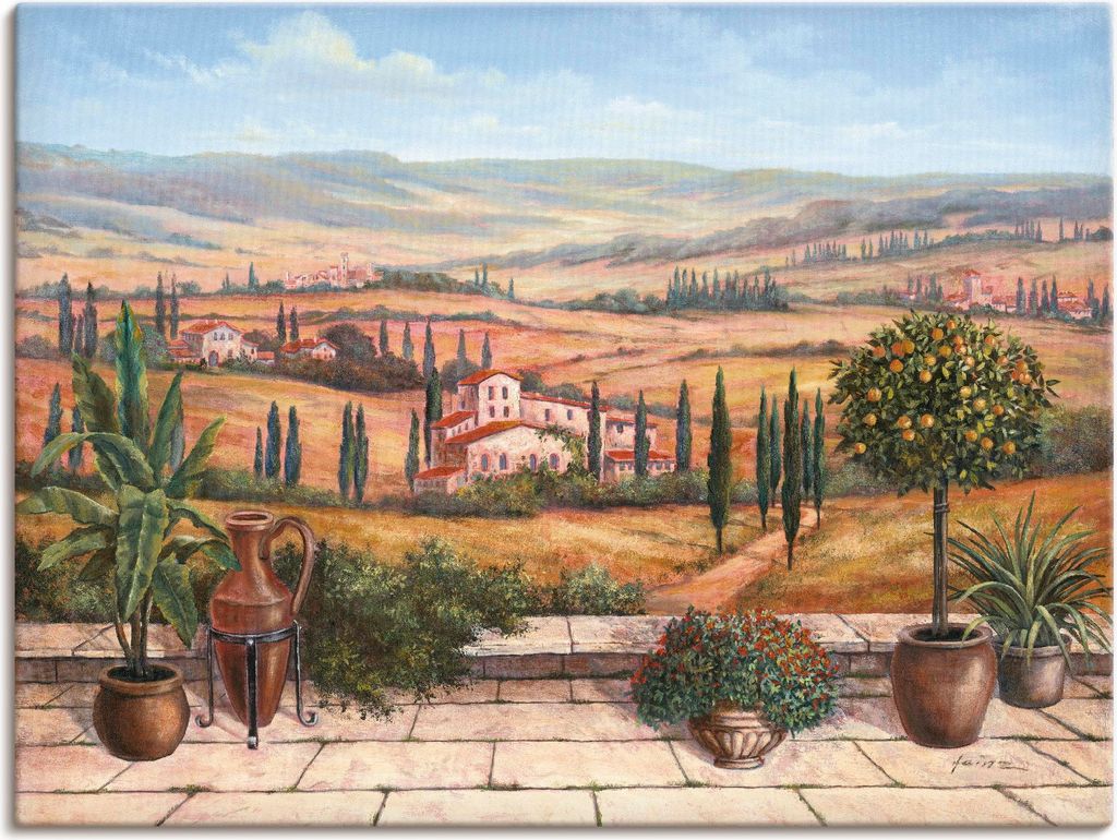 ARTland Leinwandbild Terrasse Größe: 60x45 cm
