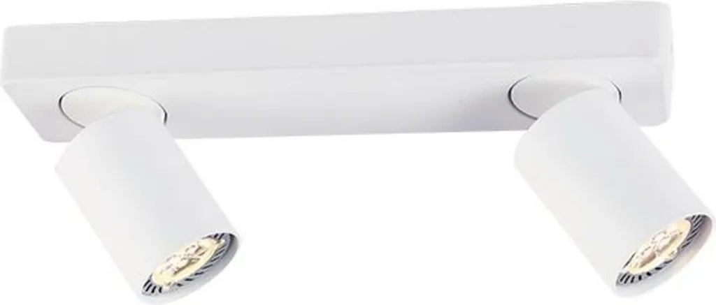 Spot Mural 2 têtes GU10 en Aluminium Blanc 32cm pour Éclairage Ciblée
