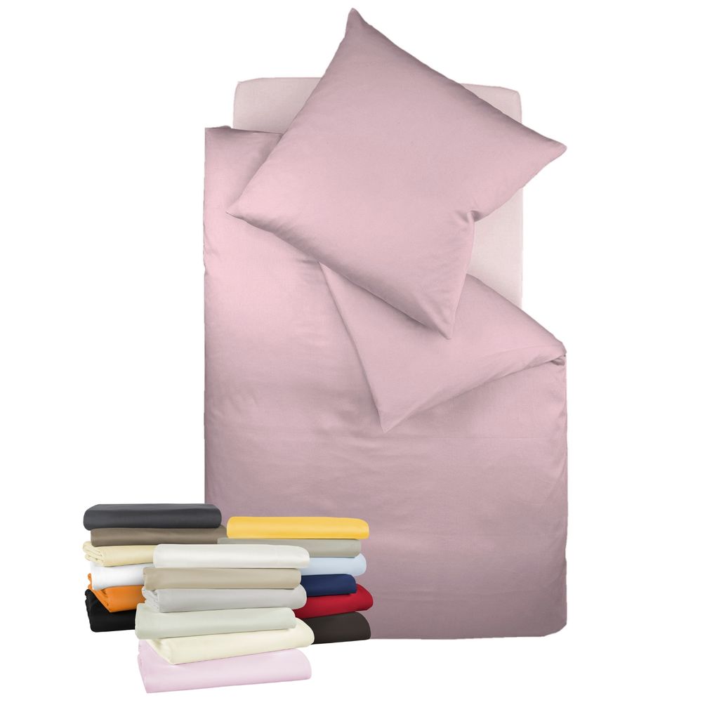 liebling Bettwäsche Interlock Jersey 135 x 200 cm, Farbe dunkelrosa, Bettbezug aus 100% Baumwolle, edler Glanz, waschbar 60 Grad