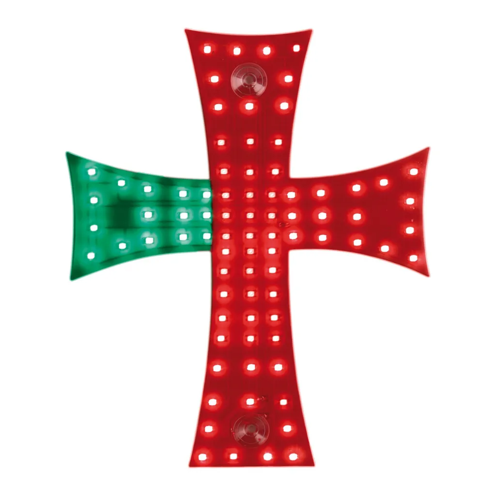 Croix LED 24V Portugal pour Cabine Routier - Décoration Vitre et Tableau