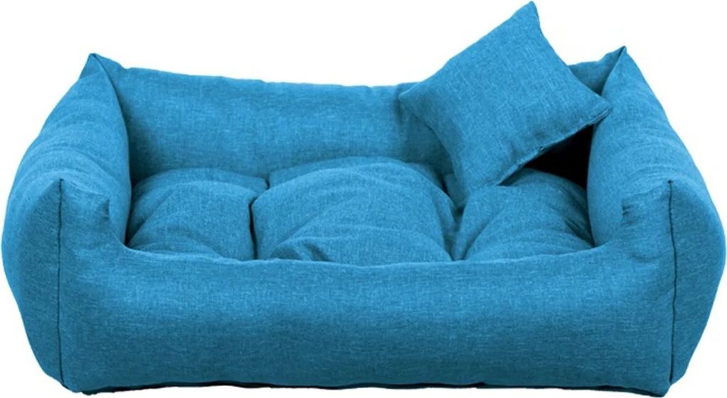 SAWANA rechteckiges Hundebett, blau - 65 cm x 55 cm