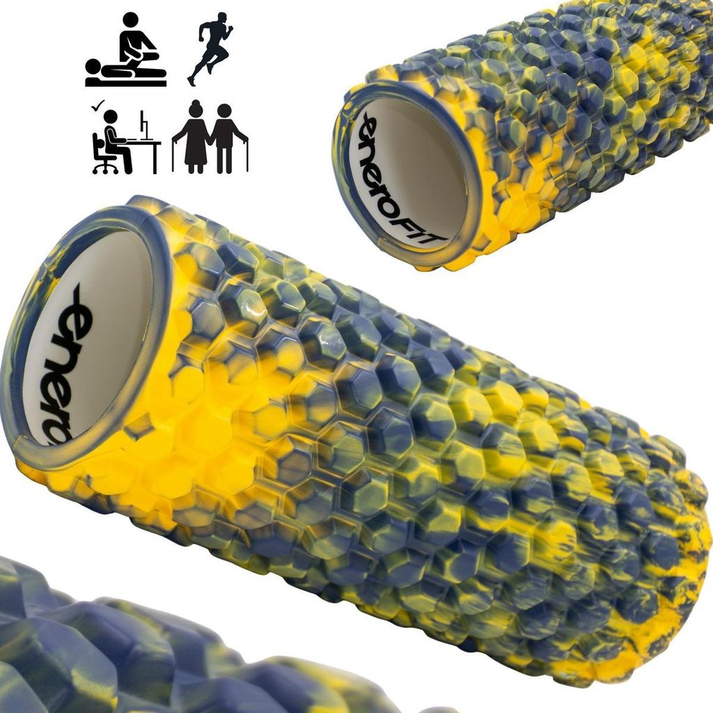 Enero Fit Faszienrolle 14×33 cm – Massage- und Produktbild 