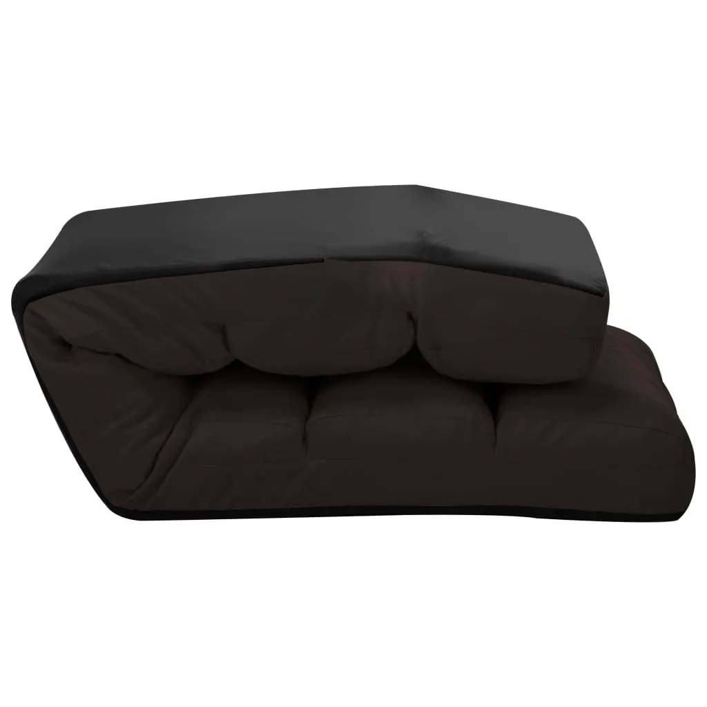 Siège de sol pliable marron en simili - Fauteuil d'appoint confortable