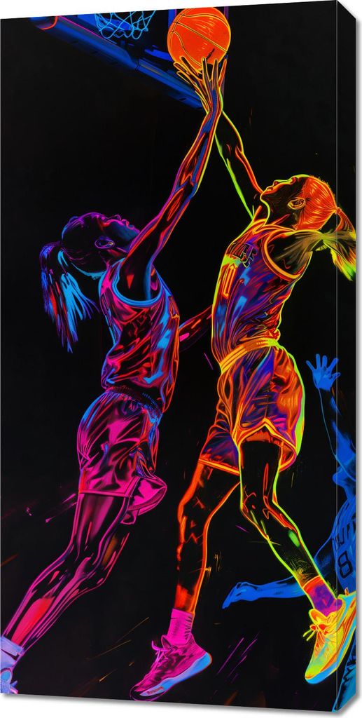 Bild 50x100cm Basketballspiel