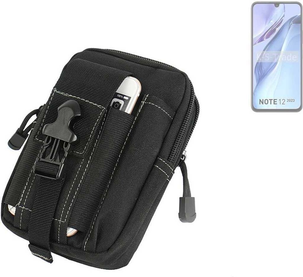 K-S-Trade Gürtel Tasche kompatibel mit Infinix Note 12 2023 Gürteltasche Holster Schutz Hülle Handy Hülle Smartphone outdoor Handy-Hülle schwarz