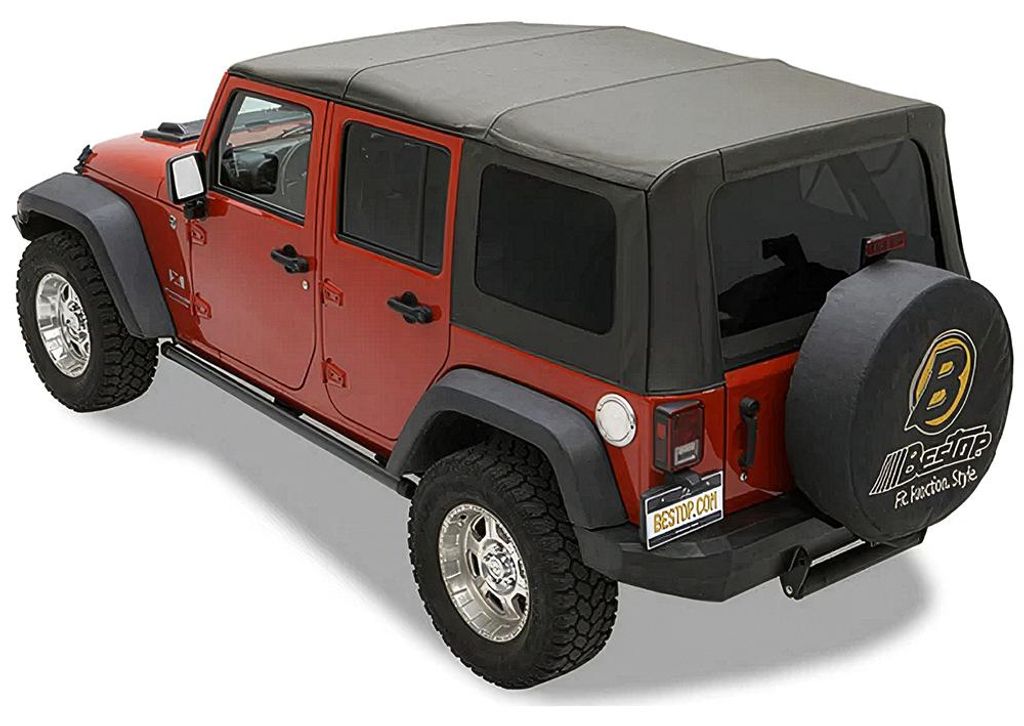 Sailcloth Ersatz Softtop Verdeck Black Diamond Jeep Wrangler JK Bj. 10