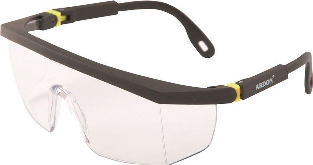 ARDON Schutzbrille V10 Klar – Ultraleicht & Sportlich, EN166 , Polycarbonat, Anti-Kratz, 100% UV-Schutz, Arbeitsschutzbrille
