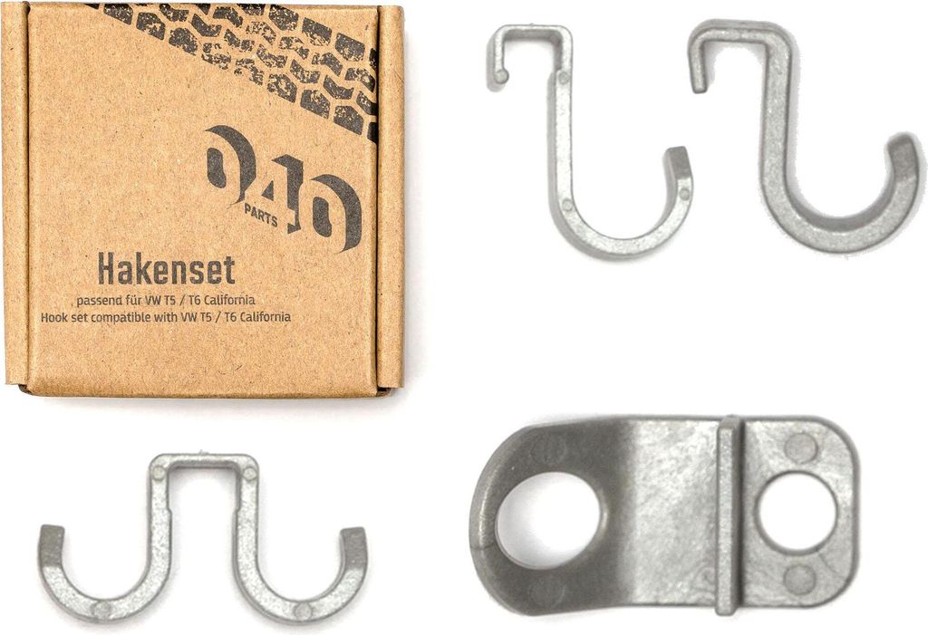 040 Parts robustes 4er Hakenset für deinen Schrank im VW T5 T6 T6.1 California
