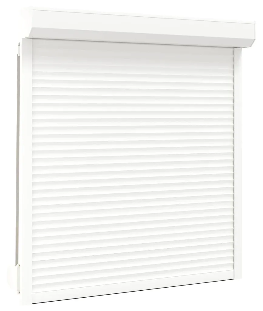 Volet roulant anti-froid 130x140 cm aluminium blanc isolant thermique