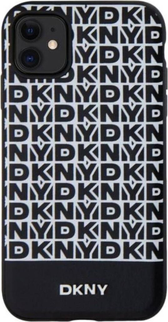 DKNY, Schutzhülle iPhone 11 Repeat Pattern Bottom Stripe, Schwarz