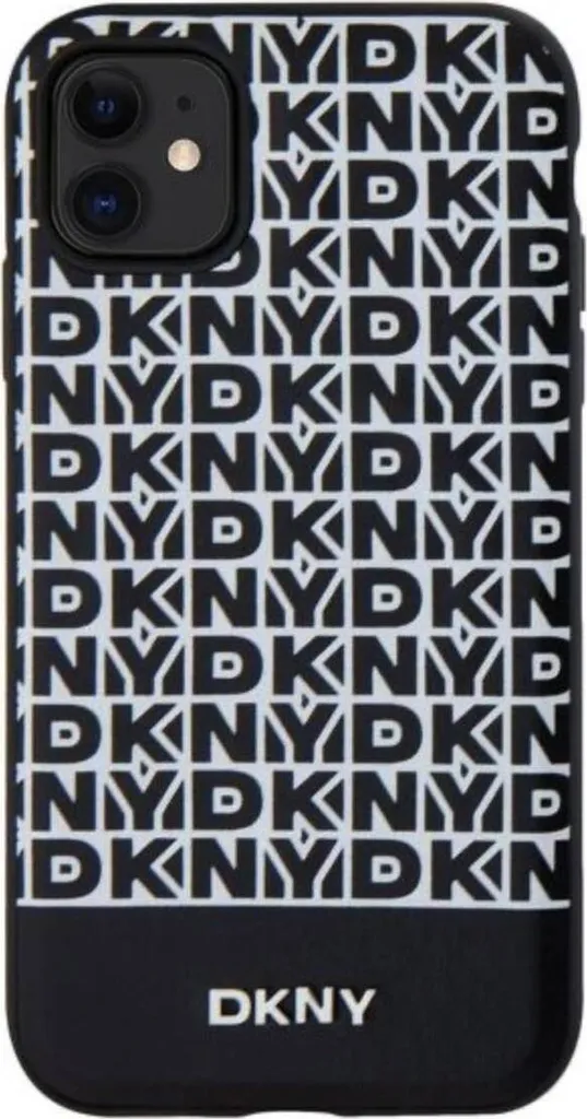 Coque iPhone 11 DKNY avec Motif à Répétition et Finition Premium Noire