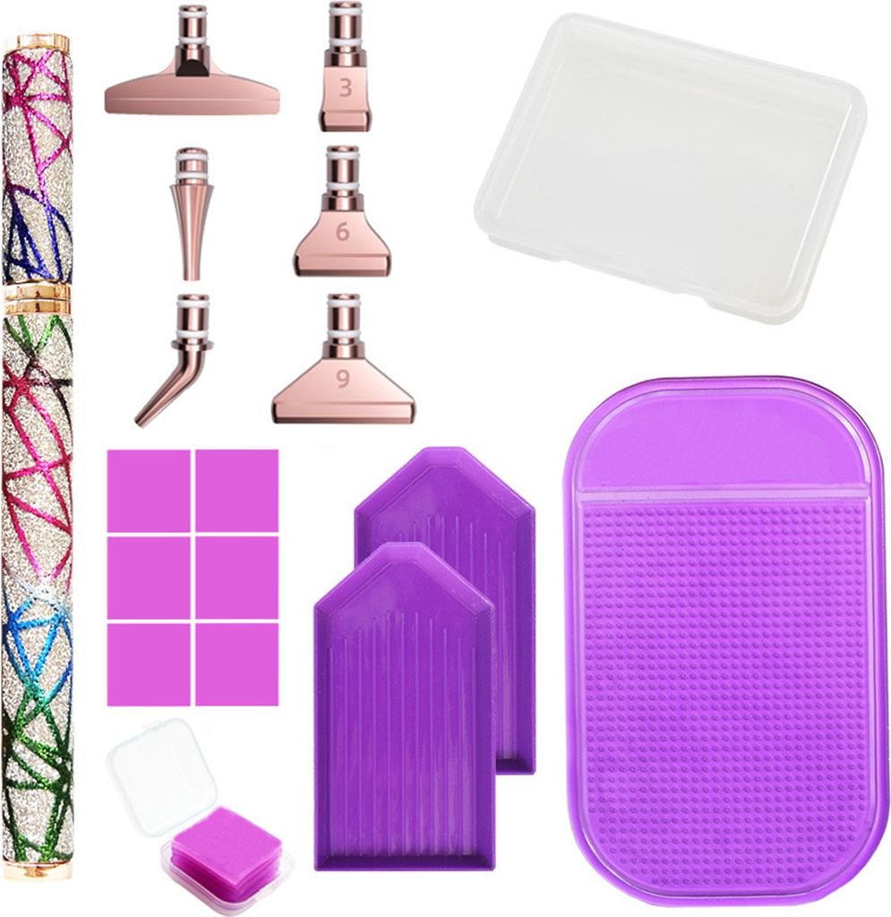 1 Set 5d Diamond Painting Pen funkeln bequemes Grip Diamond Point Drill Stift Kreuzstich Stickstätte DIY BRÜFUNGEN MALER MALER-Mischfarbe