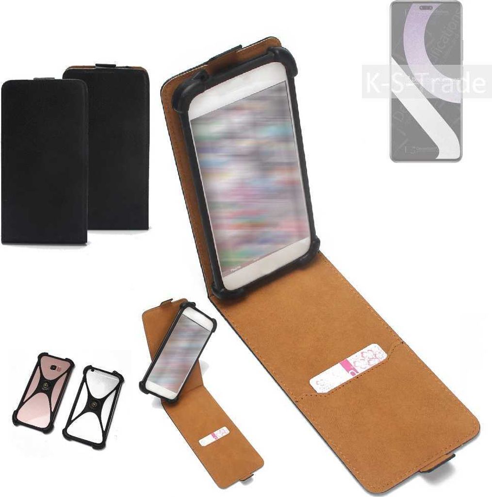 K-S-Trade Handyhülle Schutzhülle kompatibel mit Xiaomi Civi 2 Hülle Case Cover Flip Style Bumper schwarz 1x