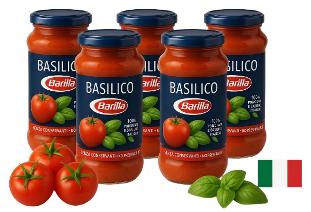Tomatensauce mit Basilikum x 5 Basillico 400g - Barilla Produktbild 