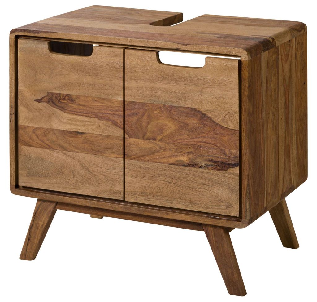 MASSIVMOEBEL24.DE Waschbeckenunterschrank Sheesham 60x40x55 Produktbild 