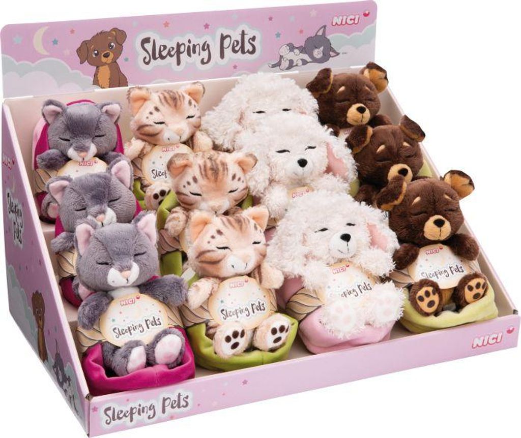 Nici Kuscheltier Sleeping Pets Display NICI GREEN 49745