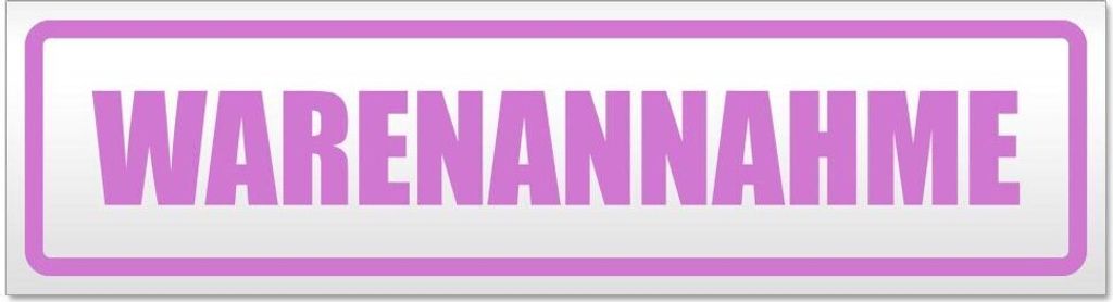 Kiwistar - Autoaufkleber - Flieder - 60 x 16 cm - Warenannahme - Hinweis Aufkleber Sticker für Auto, Kfz, Fahrrad, PKW, LKW