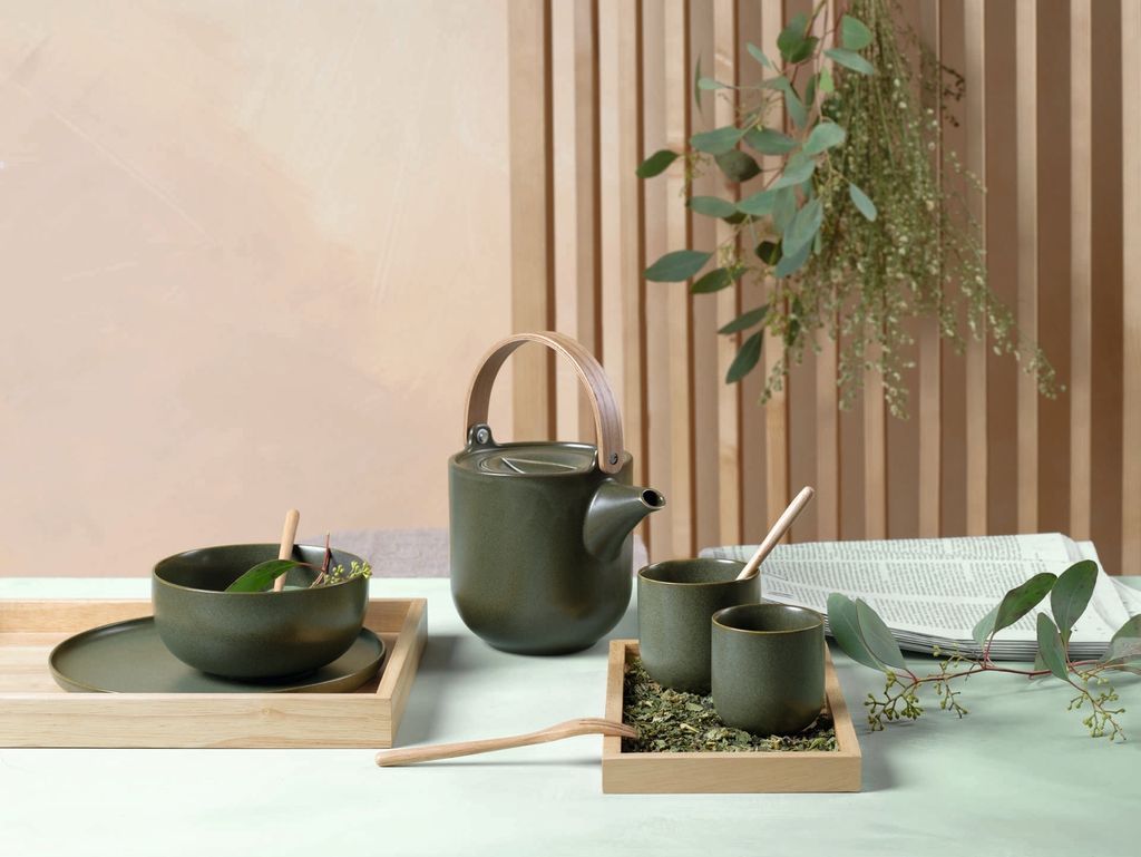 ASA Selection coppa nori Henkelbecher, Kaffeetasse, Becher, Kaffee Tasse, Tee, Porzellan, Grün, 400 ml, 19100192