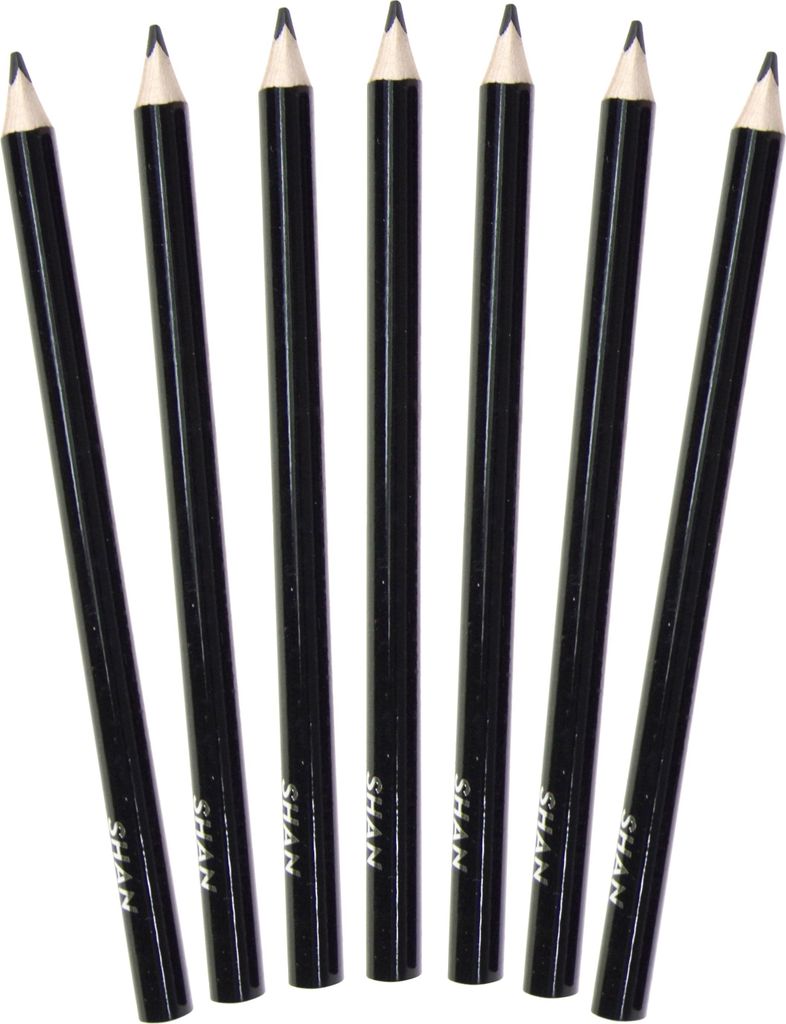 Shan Black jumbo dicke dreieckige Bleistifte 12 Stück Produktbild 