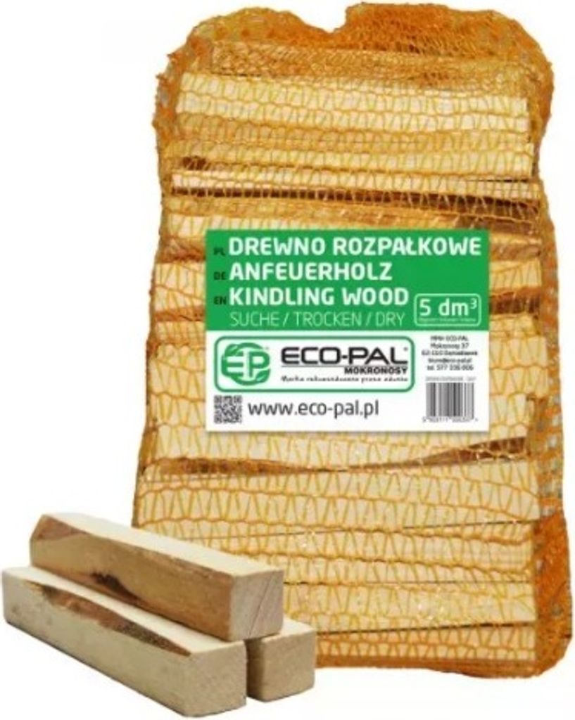 Drewno rozpałkowe uniwersalne w worku 5dm3 Zdjęcie produktu 
