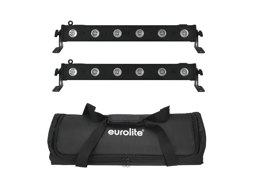 Pack de 2 Barres LED RGBW BAR-6 QCL et Housse de Transport Souple