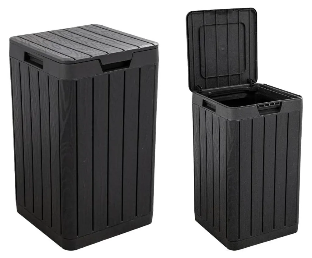 Poubelle jardin 80L Toomax Rio Garden avec fermeture clic et résine