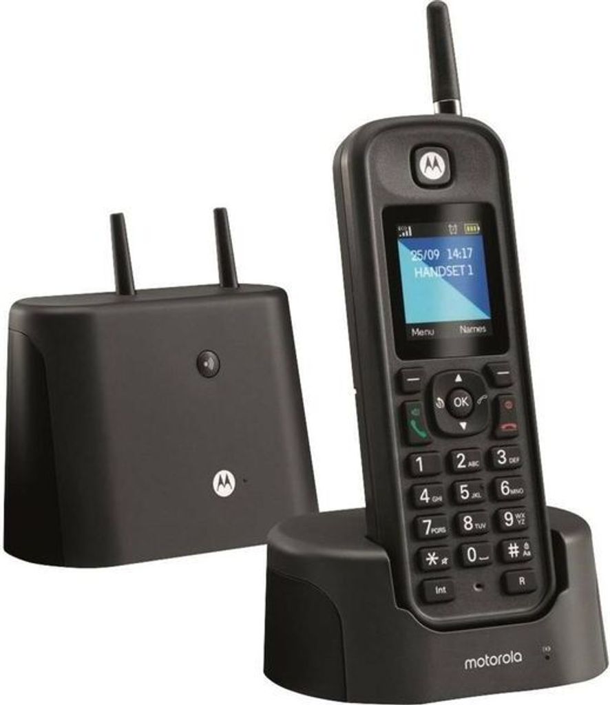 Motorola O201 DECT Schnurloses Telefon analog Freisprechen Schwarz (2249706)